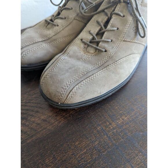 Ecco Lace-up Women's Suede Comfort Shoes Taupe - Size 41/10-10.5 - Picture 7 of 8